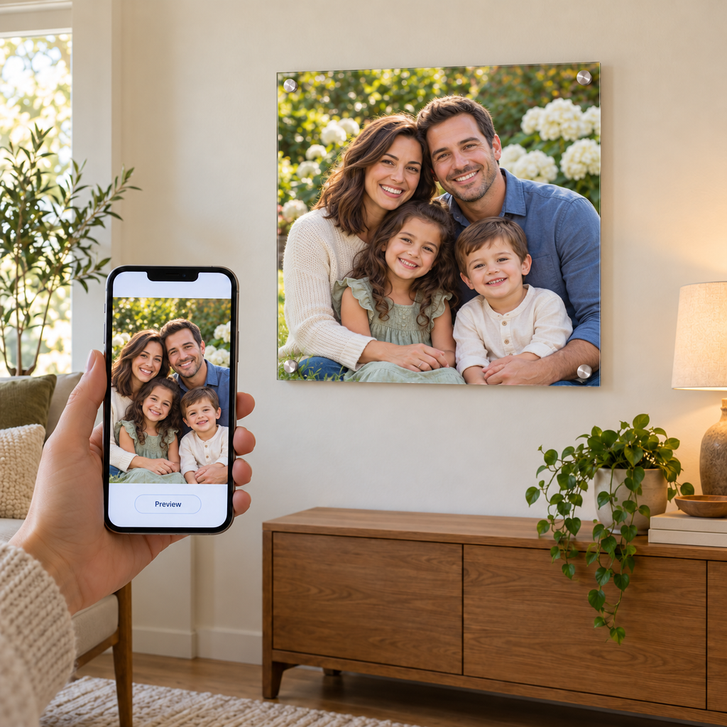 Custom Family Portrait Acrylic Glass Print